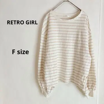 RETRO GIRL 레트로걸 볼륨 슬리브 보더 T셔츠 F