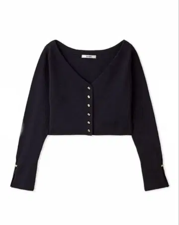스나이델 snidel 메탈 버튼 크롭 가디건