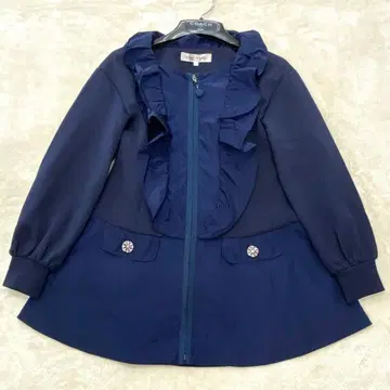 [ 새상품급 ] 슈퍼 뷰티 나일론 프릴 자켓 네이비 M