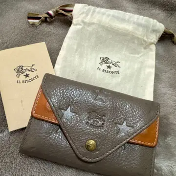 [구하기 어려움] IL BISONTE 그레이 별 모양 카드 케이스