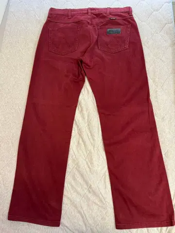 Wrangler 버건디 스트레이트 데님 와인 레드