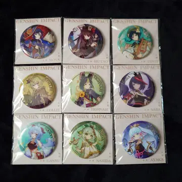 원신 칠성 소환 캔뱃지 9점 세트 공식 정품