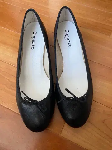 Repetto 블랙 발레 슈즈 웨지솔 40 새상품급