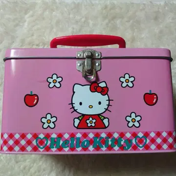 90년대 당시물 헬로키티 캔 케이스 꽃 사과 HELLO KITTY