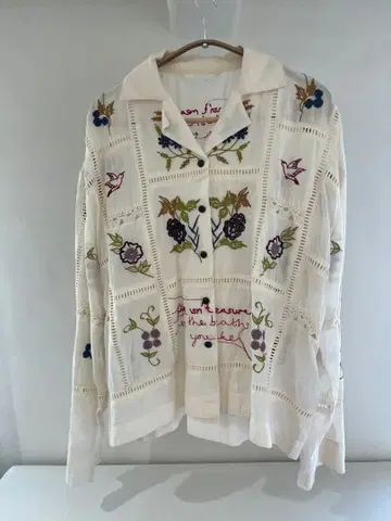 todayful 자수 셔츠 아이보리