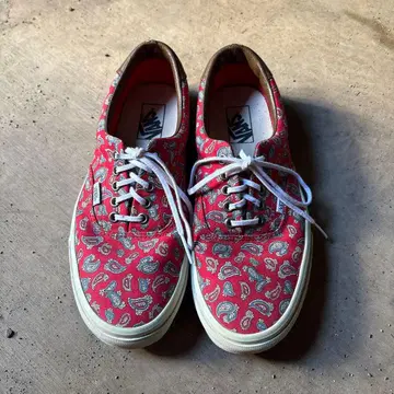 Vans 반다나 패턴 레드 스니커즈