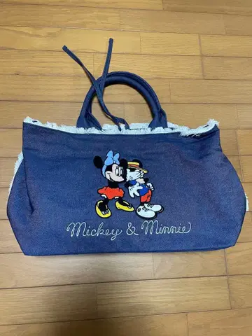 택 포함 새상품 사만다 타바사 미키 미니 데님 토트백 빅 사이즈