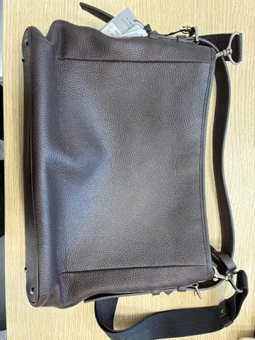 FUJITAKA 브라운 가죽 숄더백