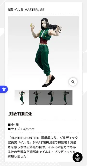 이르미 MASTERLISE 피규어 헌터헌터 제일복권 B상