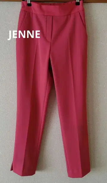 JENNE 핑크 속기모 사이드 포켓 팬츠 XS