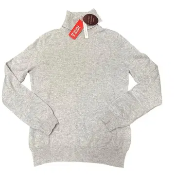 새상품 소고 세이부 캐시미어 100% 그레이 터틀넥 스웨터 38