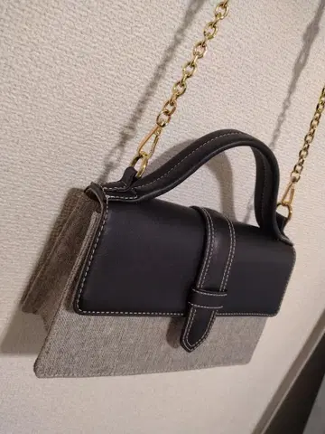 RANDA 엘레강트한 블랙과 그레이의 숄더백