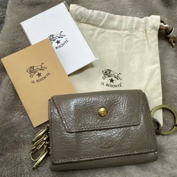 IL BISONTE 그레이 가죽 키케이스
