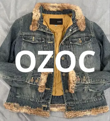 [ OZOC ] 데님 퀼팅 자켓 퍼 포함 사이즈 38