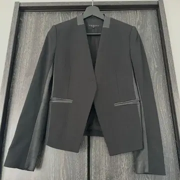 새상품급 theory 노카라 자켓 도킹 양가죽 2 블랙