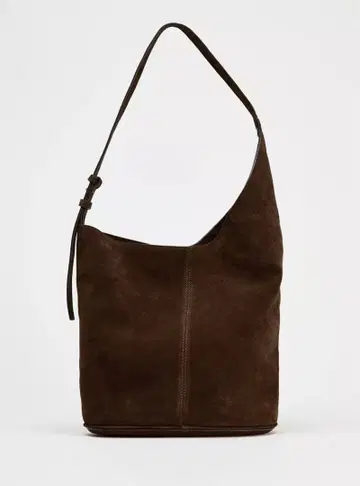 ZARA 소프트 프릿 스웨이드 비대칭 버킷 백