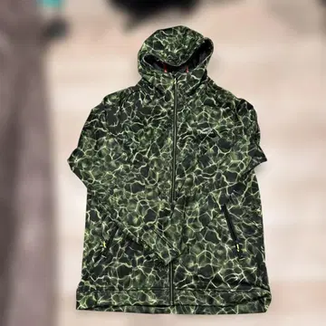 수면 무늬 후드 부착 자켓