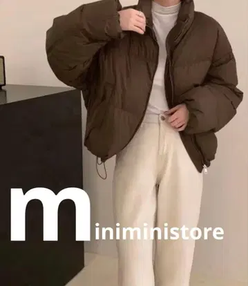 미니 미니 스토어 브라운 다운 자켓