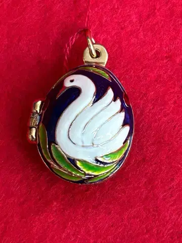 임페리얼 부활절 에그? 로켓 펜던트 스완 미사용