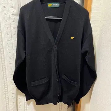 블랙 V넥 가디건