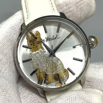 앤디 워홀 고양이 큐빅 배터리 교환 완료 작동 시계