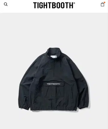 TIGHTBOOTH BIG LOGO 아노락 블랙 L 타이토부스