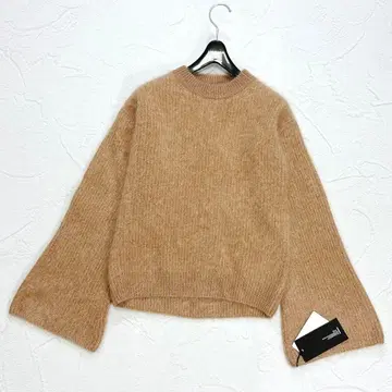 택 포함 Sov. 소브 캐시미어 100% 샤기 니트 플레어 슬리브