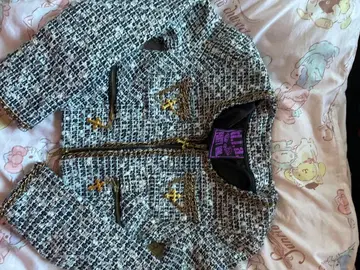 트위드 집업 자켓 d.i.a