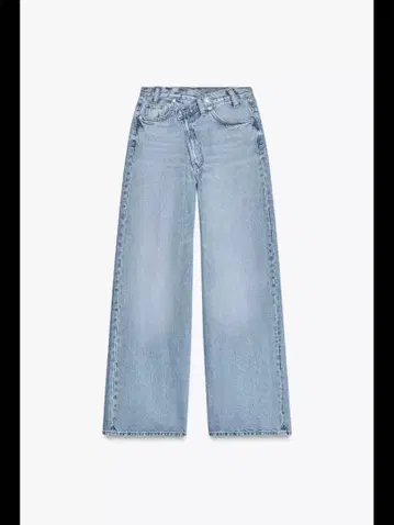 ZARA TRF 라이트 블루 와이드 레그 데님 팬츠