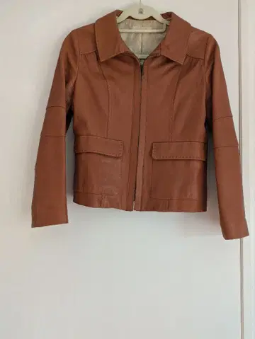 PLANETE 브라운 가죽 자켓