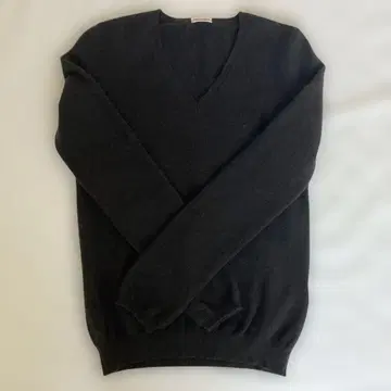 DRESSTERIOR 캐시미어 100% 브라운 V넥 긴팔 스웨터