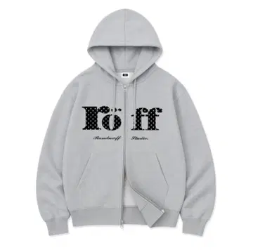 RANDOMOFF 2way 집업 후드티 그레이