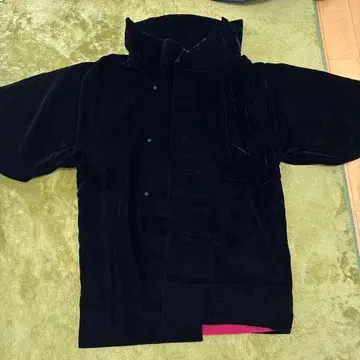 벨벳 블랙 겉옷 핑크 안쪽