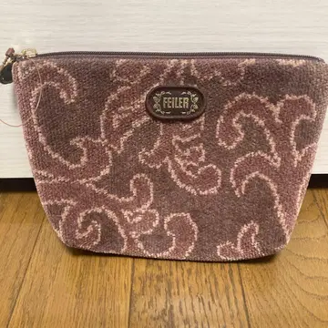 FEILER 페이러 파우치 브라운 계열 초문양 브라운 골드색