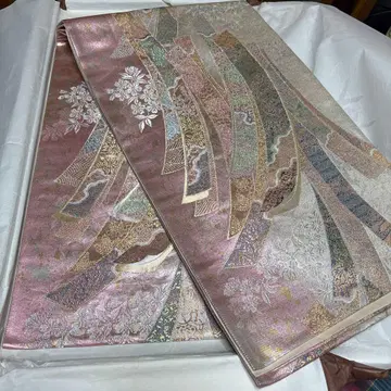 핑크 계열 꽃무늬 후쿠로 오비