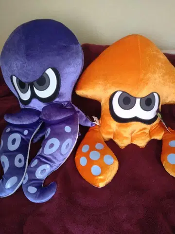 스프라툰 문어와 오징어 봉제 인형 세트