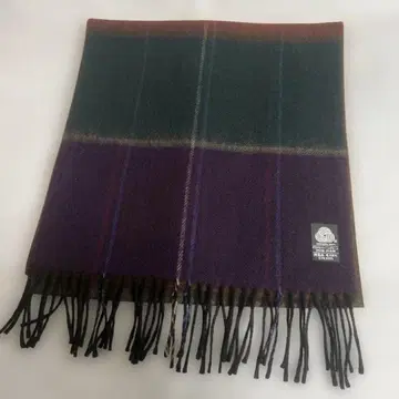 부드러운 울 100% 체크 무늬 머플러