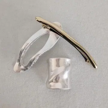 3종 세트 GOLDY LOWRYS FARM 헤어 클립 헤어 커프