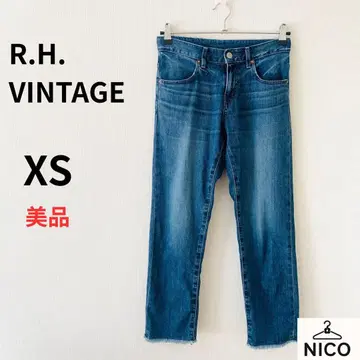 RH VINTAGE 슬림 스트레이트 데님 23 스트레치 프린지 가공