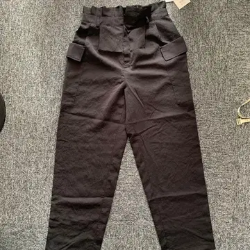 B 7 블랙 워크 팬츠 사이드 포켓 포함 38 사이즈