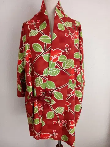 화학 섬유 도중착 기모노 리메이크 자켓