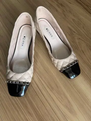 DIANA 퀼팅 하이힐 펌프스