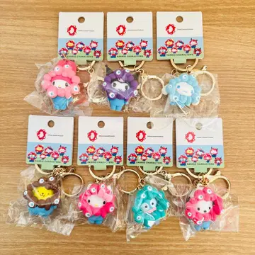 산리오 미야쿠미야쿠 파스텔 컬러 키링 7종 컴플리트