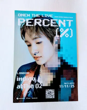 [ ONEW  ] PERCENT CD 런던 공연 혜택 플라이어 포함