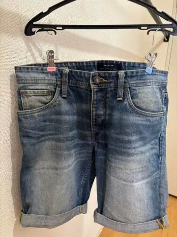 Jack & Jones 프리미엄 데님 숏팬츠 남성용