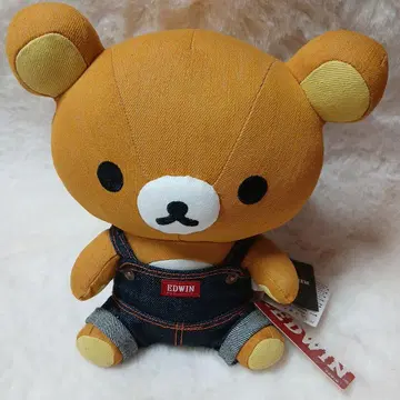 [택 포함] 리락쿠마 에드윈 EDWIN 봉제 인형 데님