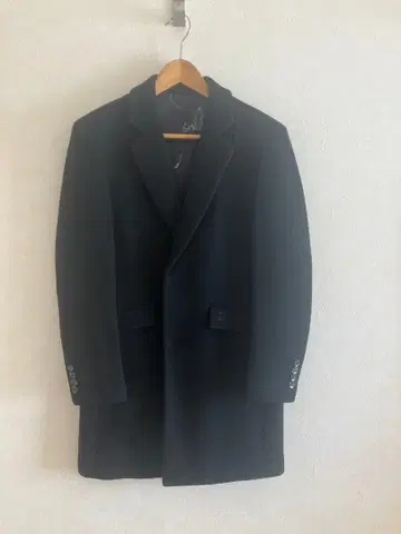 로베르토 카발리 블랙 체스터 코트 M