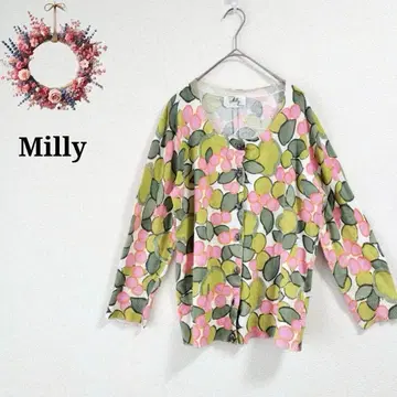 NEO 모리걸 00s 헤이세이 레트로 밀리 올 패턴 가디건 보타니컬