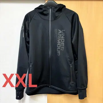 UNDER ARMOUR 풀 집업 후드 자켓 XXL 블랙