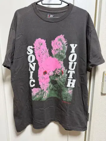 소닉 유스 Sonic Youth 핑크 토끼 T셔츠 XL 블랙